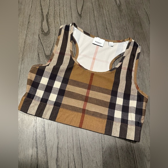 Burberry Vintage Check Patterned Crop Top.